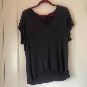 Forever 21 Grey V Neck T Shirt